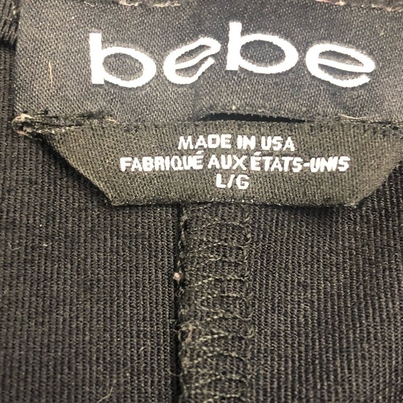 Bebe Women's /Ruched Mesh Puff Sleeve / Crop Top/ round front and back/ LG - Picture 5 of 6